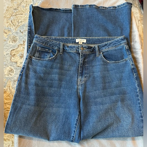 Nili Lotan Wide leg button side denim jeans Size 14 - Picture 4 of 12